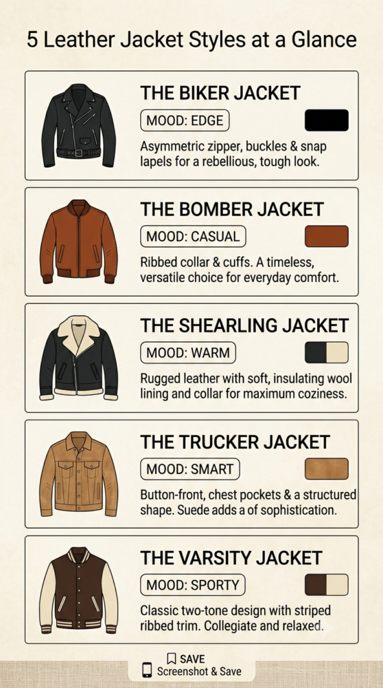 Leather Jacket Styles: A Complete Guide to Every Type, Cut and Colour